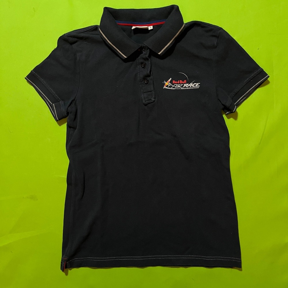 Red Bull Air Race World Championship Crew Polo Shirt Navy Blue Small Racing Tee